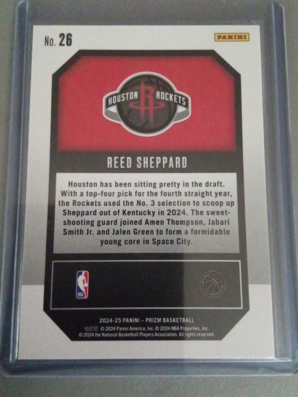 Panini Reed Sheppard Rookie Cards - Red Accents - Picture 10 of 14